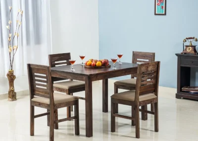 jaipur sheesham wood 4 seater dining table set with 4 chair for dining room 972039